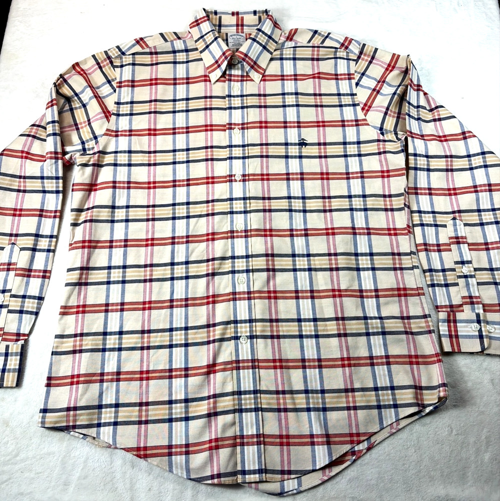 Brooks Brothers Regent L American Supima Cotton Non Iron Multicolor Plaid
